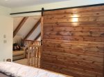 King Master in Loft with Sliding Barn Door for Privacy